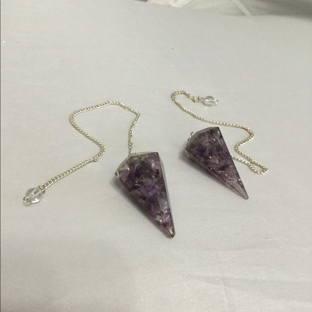 Amethyst Orgone Gemstone Pendulum